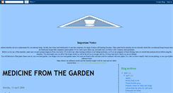 Desktop Screenshot of medicinefromthegarden.blogspot.com