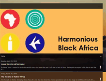 Tablet Screenshot of harmoniousblackafrica.blogspot.com