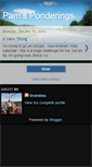 Mobile Screenshot of pamsponderings.blogspot.com