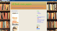 Desktop Screenshot of bankexampreviouspapers.blogspot.com