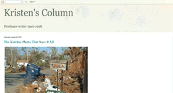 Desktop Screenshot of kristenscolumn.blogspot.com