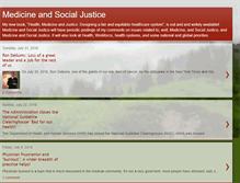 Tablet Screenshot of medicinesocialjustice.blogspot.com