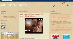 Desktop Screenshot of mylyricsplaylist.blogspot.com