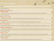 Tablet Screenshot of mylyricsplaylist.blogspot.com