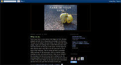 Desktop Screenshot of farminyouryard.blogspot.com