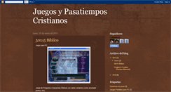 Desktop Screenshot of juegosypasatiemposcristianos.blogspot.com