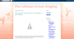 Desktop Screenshot of peerinfluenceinteenshopping.blogspot.com