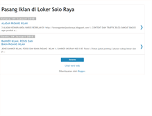 Tablet Screenshot of pasangiklan-lokersoloraya.blogspot.com