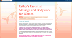 Desktop Screenshot of esthersessentialmassage.blogspot.com
