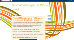 Desktop Screenshot of footballmanager2012download.blogspot.com