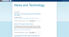 Desktop Screenshot of newsandtechnology.blogspot.com