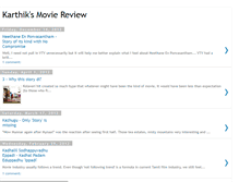 Tablet Screenshot of karthiksmoviereview.blogspot.com