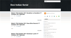 Desktop Screenshot of desiindianserial.blogspot.com