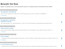 Tablet Screenshot of beneaththedust.blogspot.com