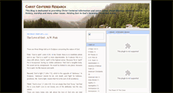 Desktop Screenshot of christcenteredresearchgroup.blogspot.com