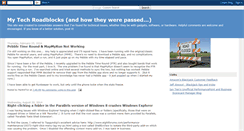 Desktop Screenshot of mytechroadblocks.blogspot.com