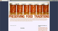 Desktop Screenshot of preservingfoodtraditions.blogspot.com