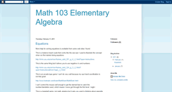 Desktop Screenshot of math103elementaryalgebra.blogspot.com