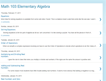 Tablet Screenshot of math103elementaryalgebra.blogspot.com