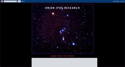 Desktop Screenshot of orionresearch.blogspot.com