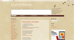 Desktop Screenshot of la-vie-en-chansons.blogspot.com