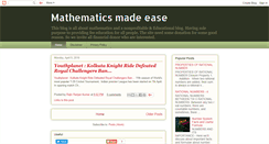 Desktop Screenshot of mathematicsmadeease.blogspot.com