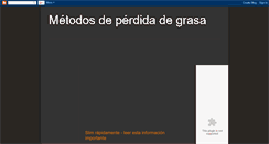 Desktop Screenshot of metodosdeperdidadegrasa.blogspot.com