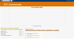 Desktop Screenshot of etccommunity.blogspot.com