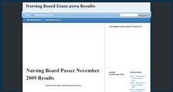 Desktop Screenshot of nursingboardexam2009results.blogspot.com