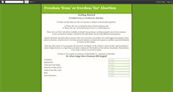 Desktop Screenshot of freedomfromorfreedomfor.blogspot.com