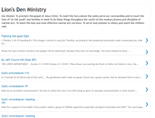 Tablet Screenshot of lionsdenministry.blogspot.com