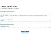 Tablet Screenshot of absolutepokerscam.blogspot.com