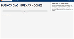 Desktop Screenshot of buenosdiasbuenasnoches.blogspot.com