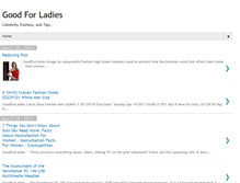 Tablet Screenshot of goodforladies.blogspot.com
