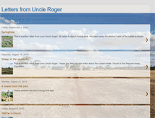 Tablet Screenshot of lettersfromuncleroger.blogspot.com