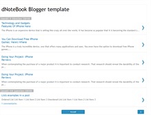 Tablet Screenshot of dnotebook-blogger-template.blogspot.com