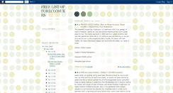 Desktop Screenshot of freelistofforeclosures.blogspot.com