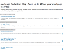 Tablet Screenshot of mortgage-reductions.blogspot.com