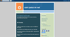 Desktop Screenshot of earnpaisaonnet.blogspot.com