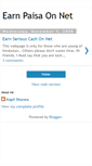 Mobile Screenshot of earnpaisaonnet.blogspot.com