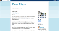 Desktop Screenshot of dearalisonfood.blogspot.com