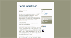 Desktop Screenshot of fenia-in-full-leaf.blogspot.com