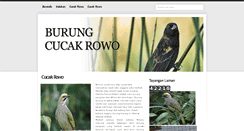 Desktop Screenshot of burung-cucak-rowo.blogspot.com