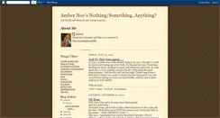 Desktop Screenshot of ambernoesnothing.blogspot.com