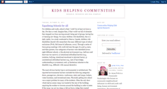 Desktop Screenshot of kidshelpingcommunities.blogspot.com