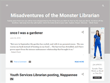 Tablet Screenshot of misadventuresofmonsterlibrary.blogspot.com