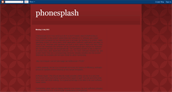 Desktop Screenshot of phonesplash.blogspot.com