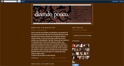 Desktop Screenshot of dizendopouco.blogspot.com