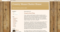 Desktop Screenshot of countrymousechatterhouse.blogspot.com