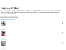 Tablet Screenshot of lazymusecritters.blogspot.com